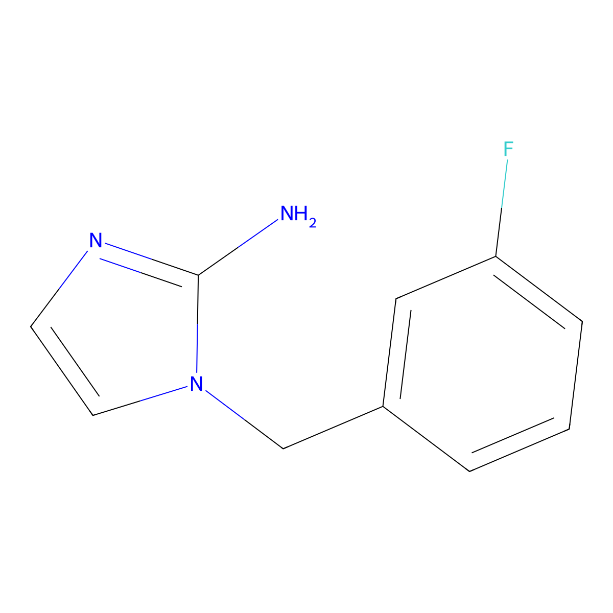 1-(3-Fluorobenzyl)-1H-imidazol-2-amine molecular structure, CAS 1179962-33-4
