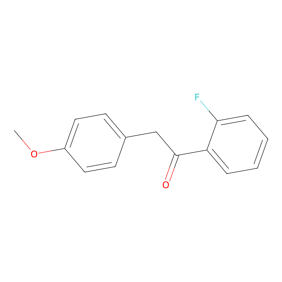 1-(2-Fluorophenyl)-2-(4-methoxyphenyl)ethanone molecular structure, CAS 1179965-02-6