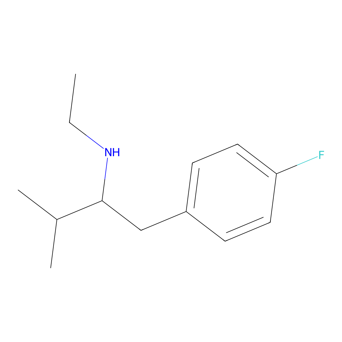 Ethyl[1-(4-fluorophenyl)-3-methylbutan-2-yl]amine molecular structure, CAS 1179968-63-8