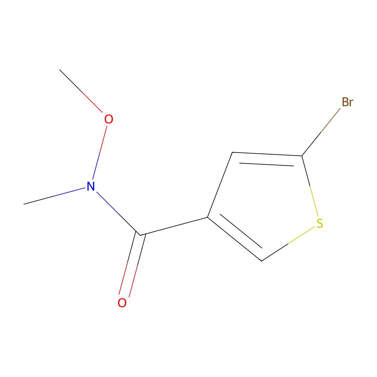2-Bromo-N-methoxy-N-methylthiophene-4-carboxamide molecular structure, CAS 1179973-71-7