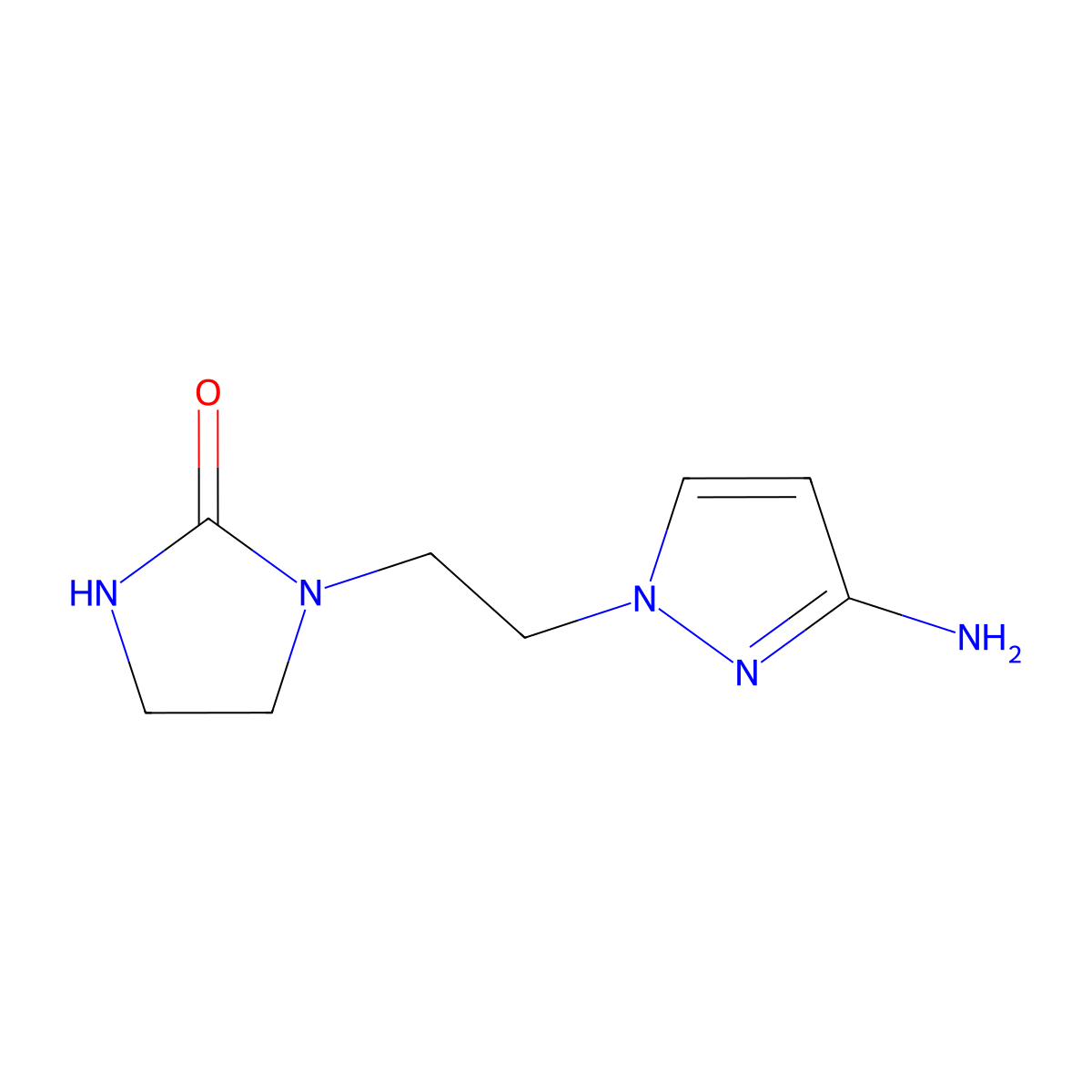 1-(2-(3-amino-1H-pyrazol-1-yl)ethyl)imidazolidin-2-one molecular structure, CAS 1179974-27-6