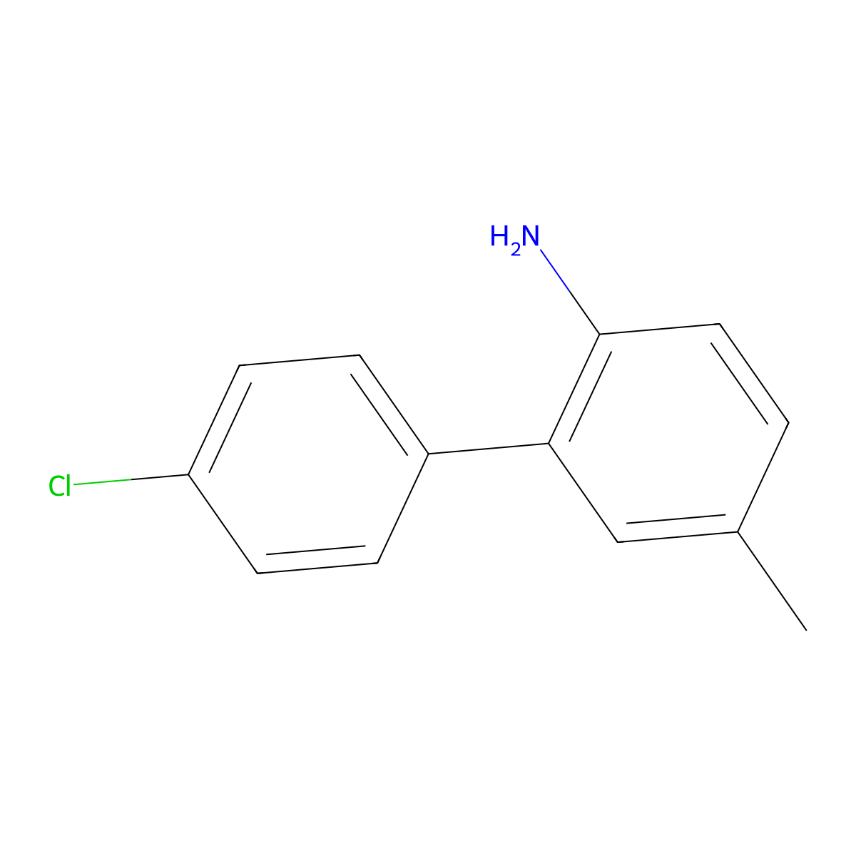 2-(4-Chlorophenyl)-4-methylaniline molecular structure, CAS 1179975-75-7