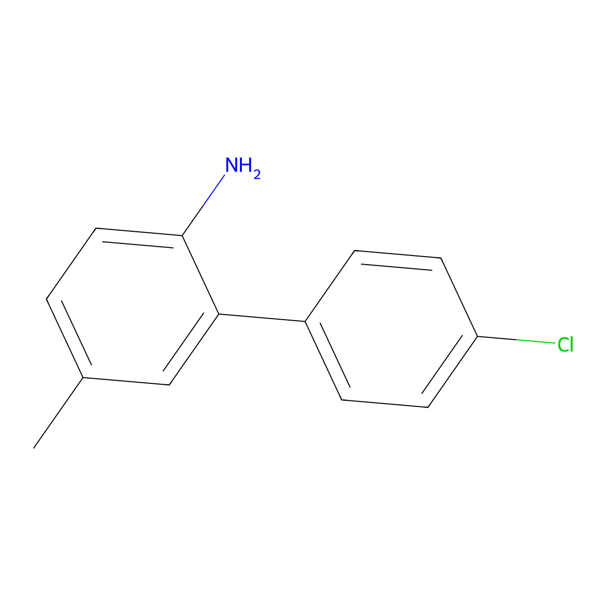 2-(4-Chlorophenyl)-4-methylaniline molecular structure, CAS 1179975-75-7