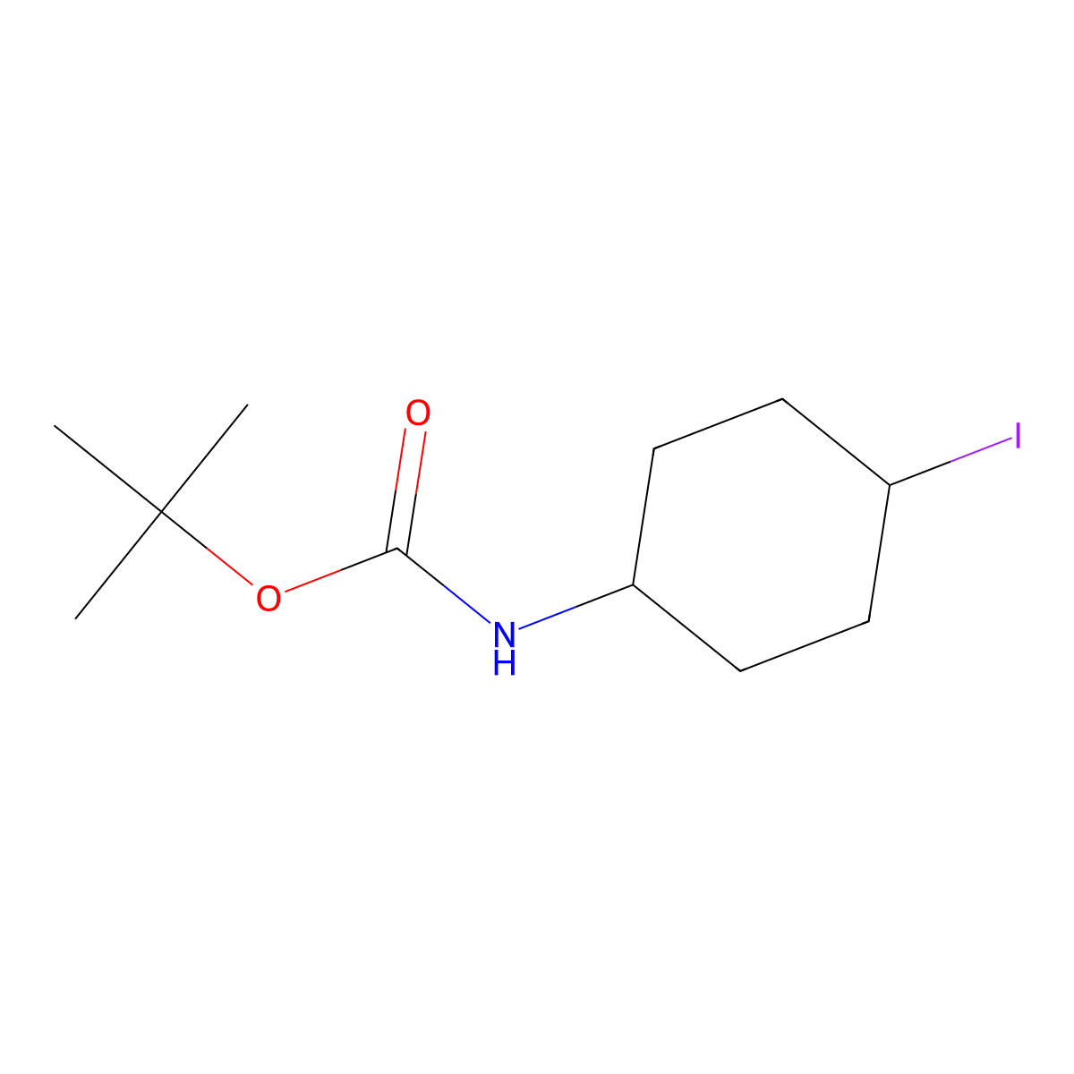 tert-butyl N-[(1r,4r)-4-iodocyclohexyl]carbamate molecular structure, CAS 1179986-79-8