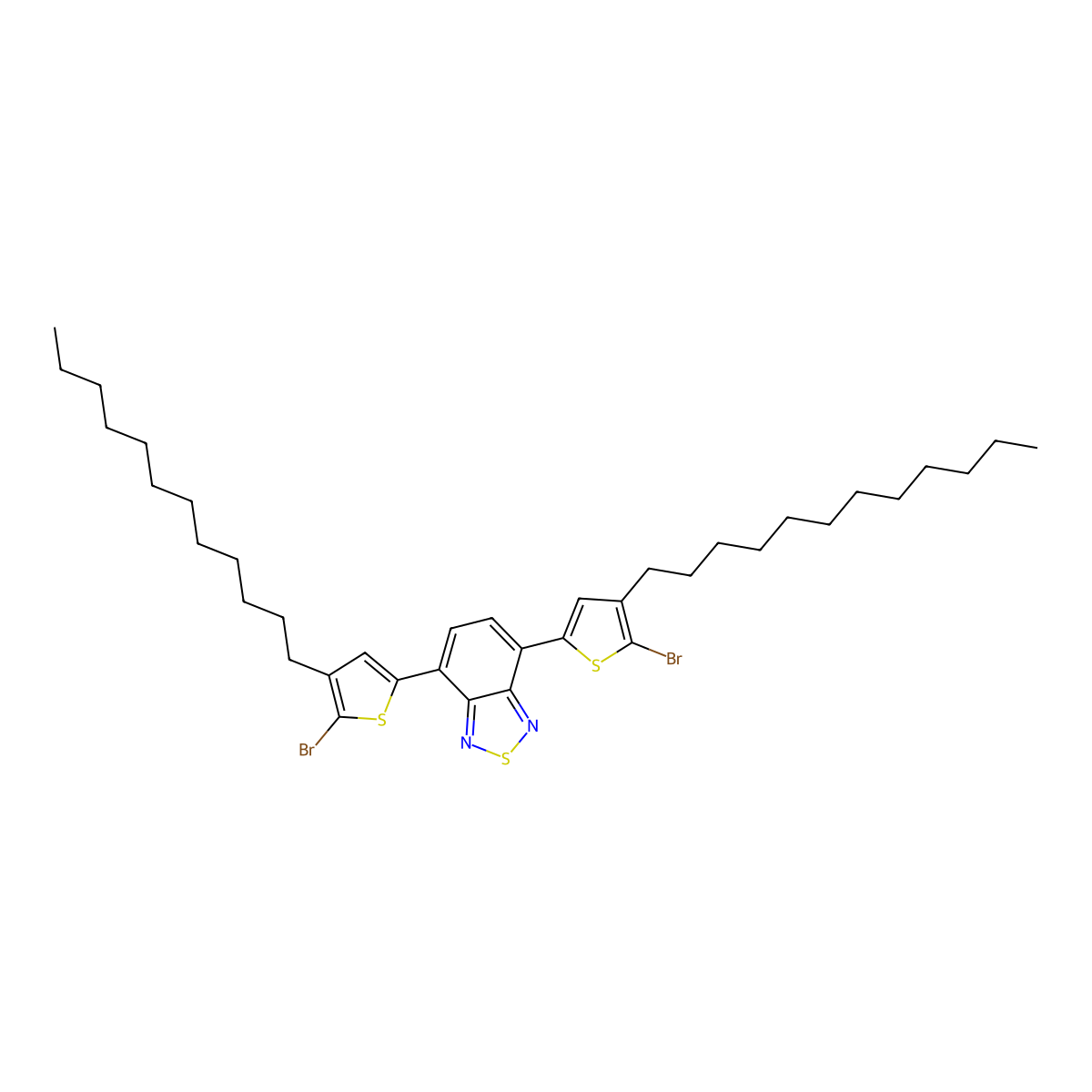 4,7-Bis(5-bromo-4-dodecylthiophen-2-yl)benzo[c][1,2,5]thiadiazole molecular structure, CAS 1179993-72-6