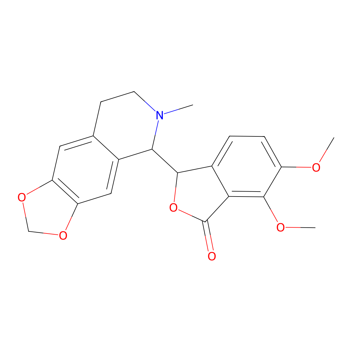 (-)-Hydrastine molecular structure, CAS 118-08-1
