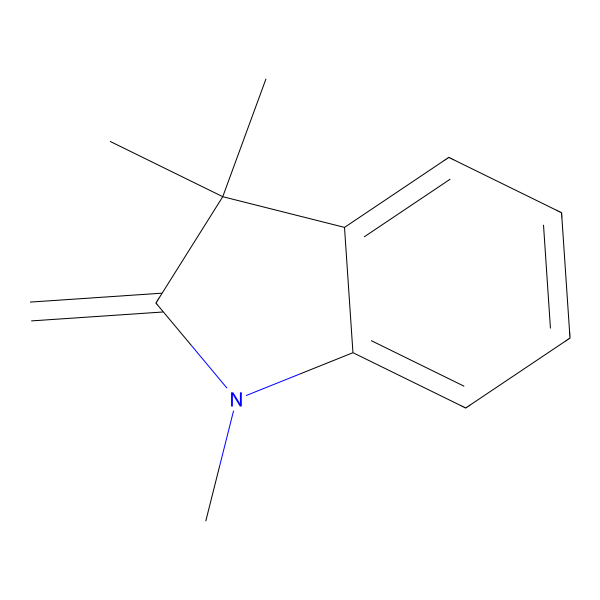 1,3,3-Trimethyl-2-methyleneindoline molecular structure, CAS 118-12-7
