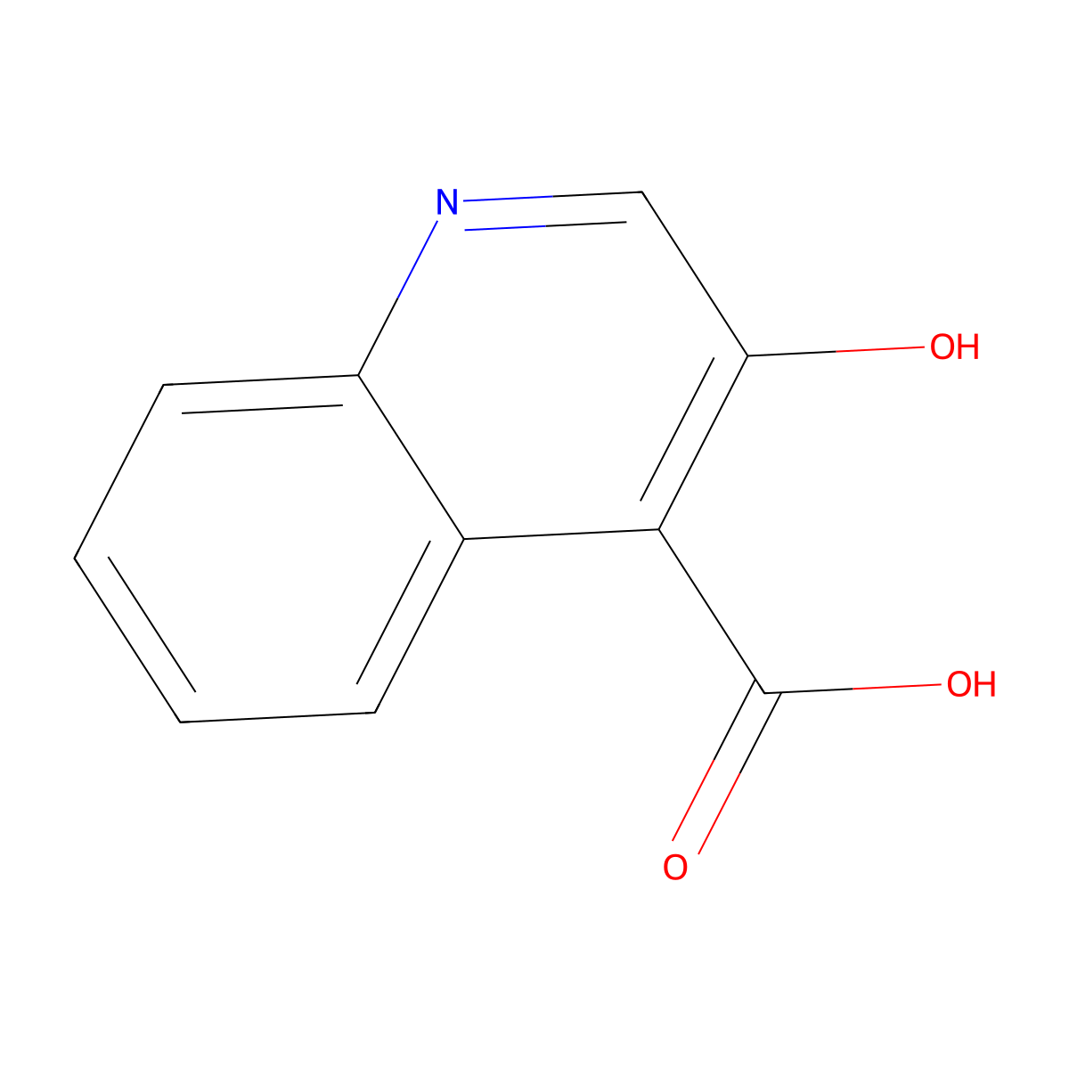 3-Hydroxyquinoline-4-carboxylic acid molecular structure, CAS 118-13-8