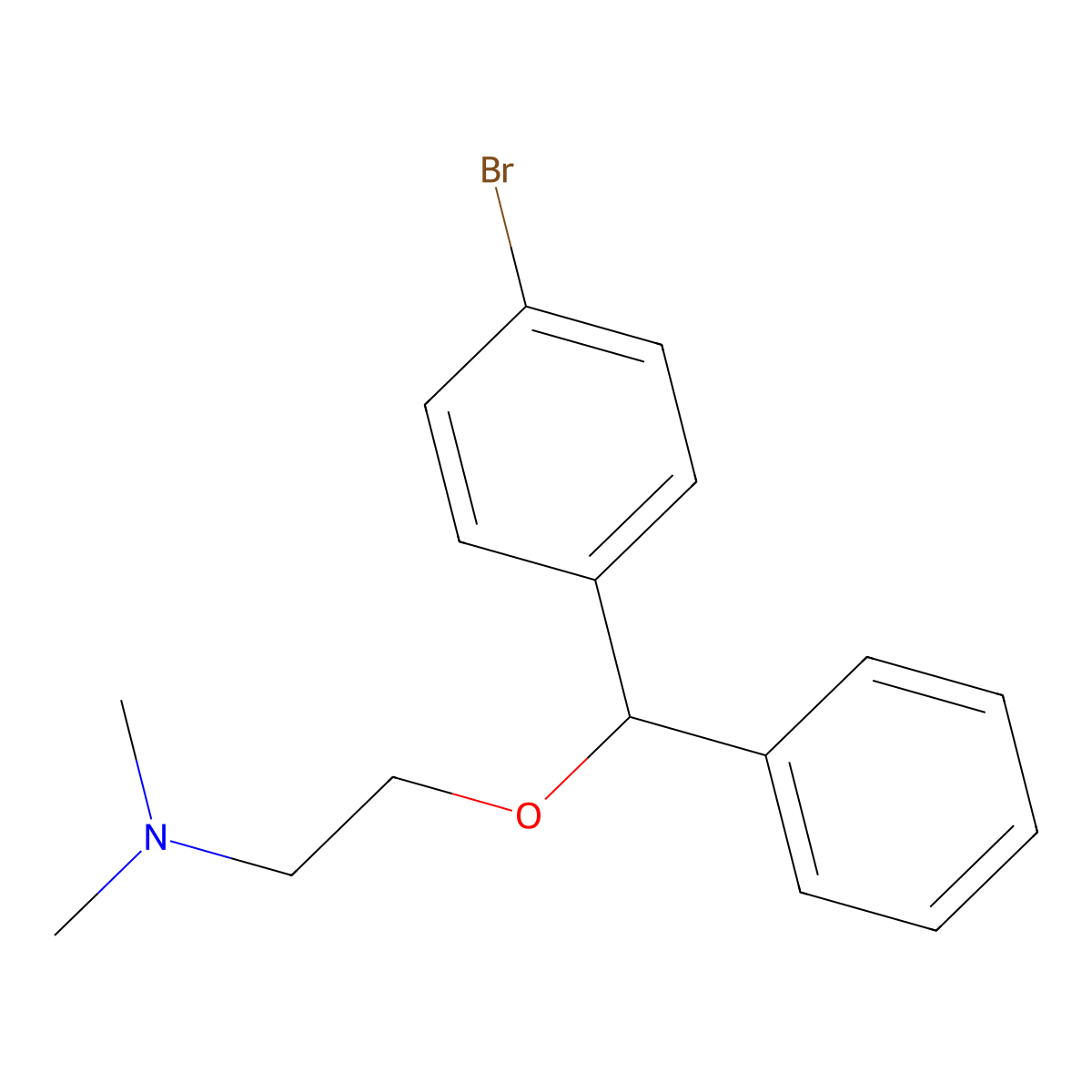 Bromodiphenhydramine molecular structure, CAS 118-23-0