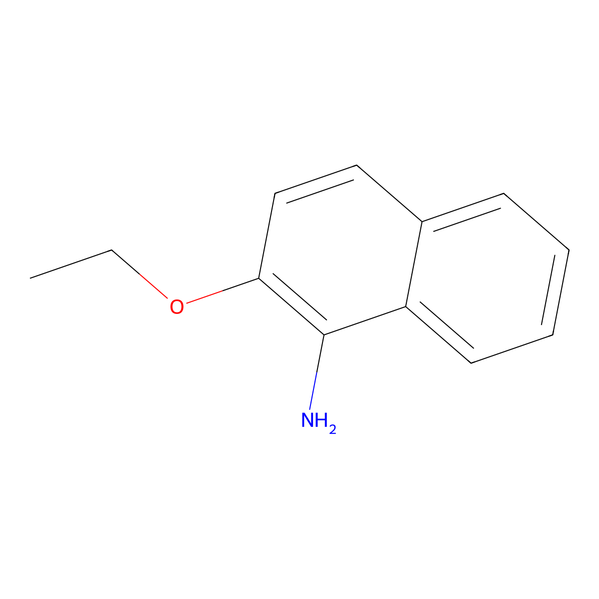 2-Ethoxynaphthalen-1-amine molecular structure, CAS 118-30-9