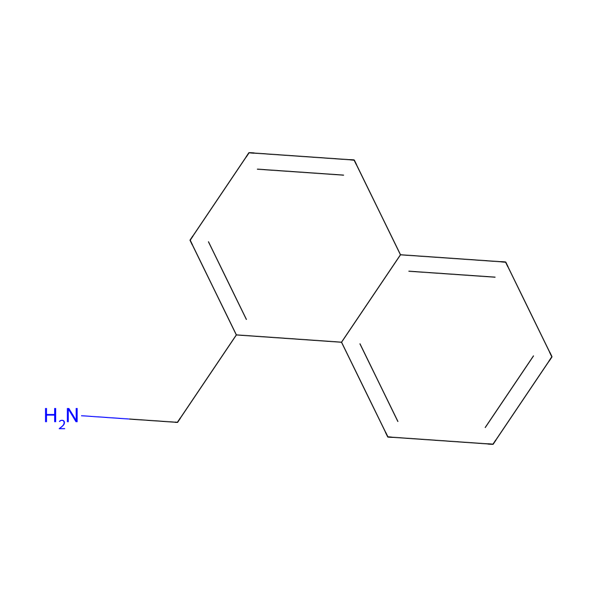 1-Naphthalenemethanamine molecular structure, CAS 118-31-0