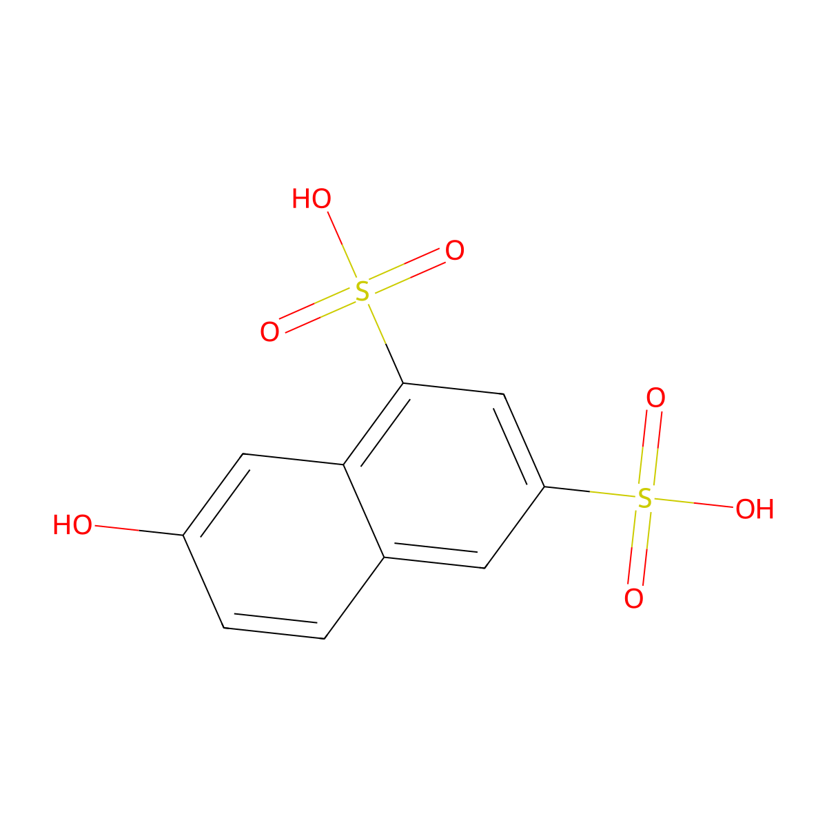 2-Naphthol-6,8-disulfonic acid molecular structure, CAS 118-32-1