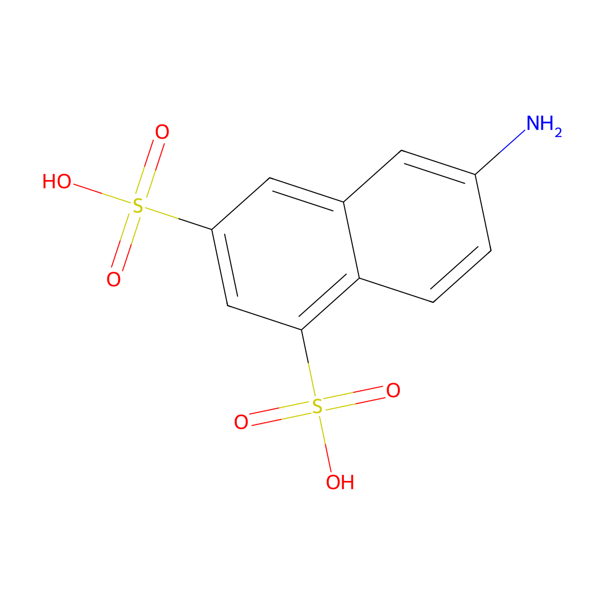 6-Amino-1,3-naphthalenedisulfonic acid molecular structure, CAS 118-33-2