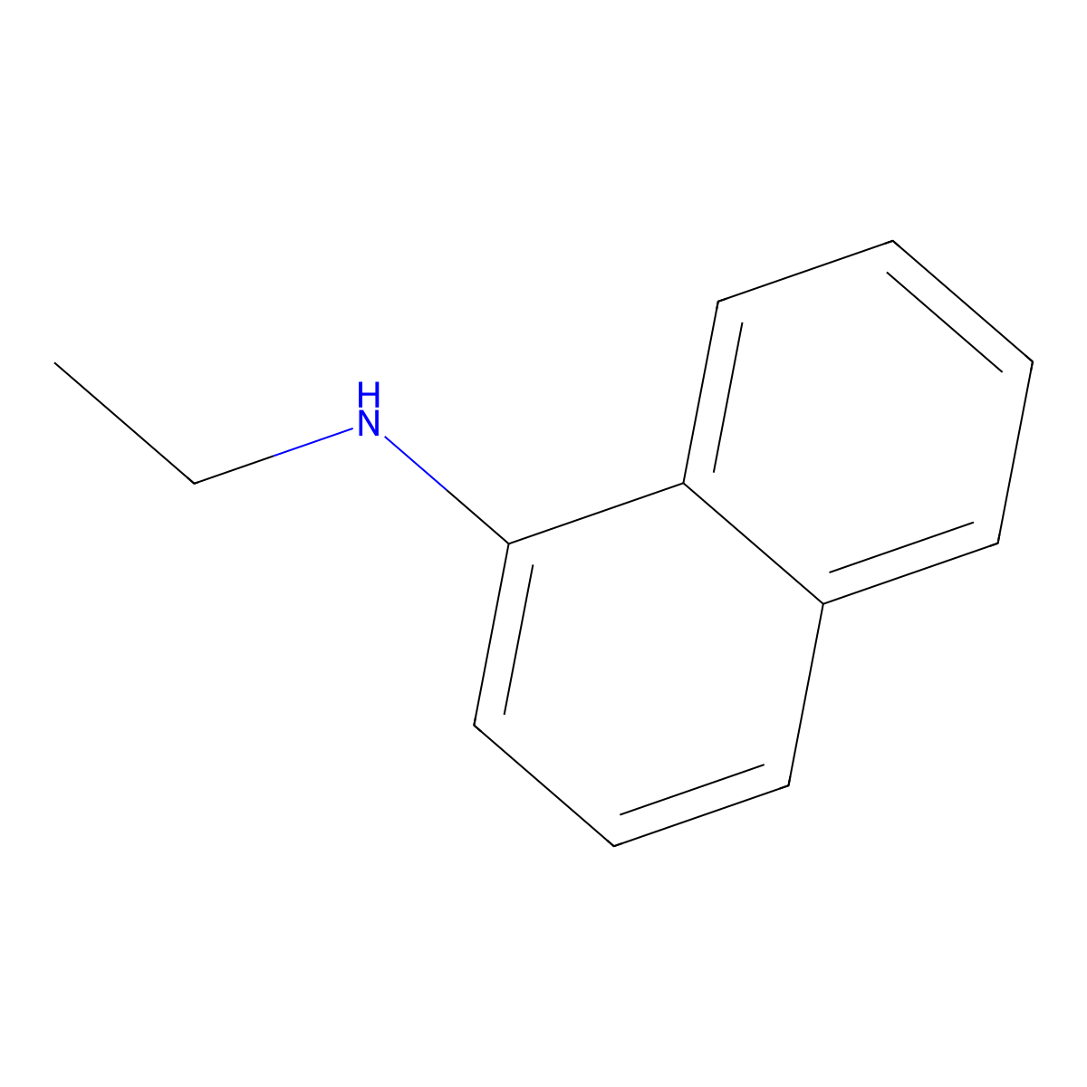 N-Ethyl-1-naphthalenamine molecular structure, CAS 118-44-5