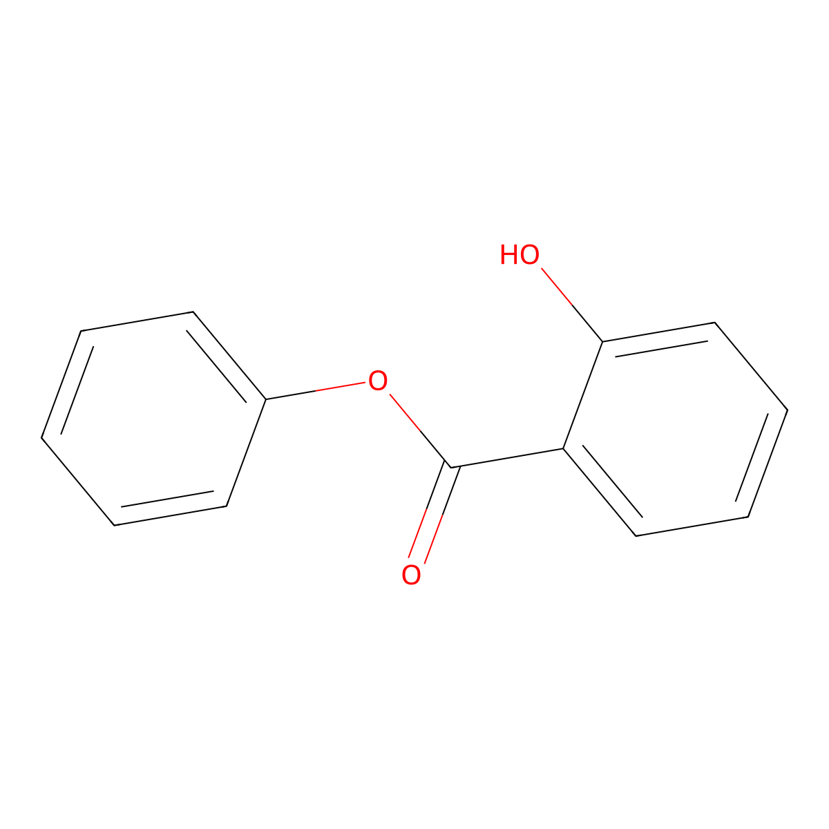 Phenyl Salicylate molecular structure, CAS 118-55-8