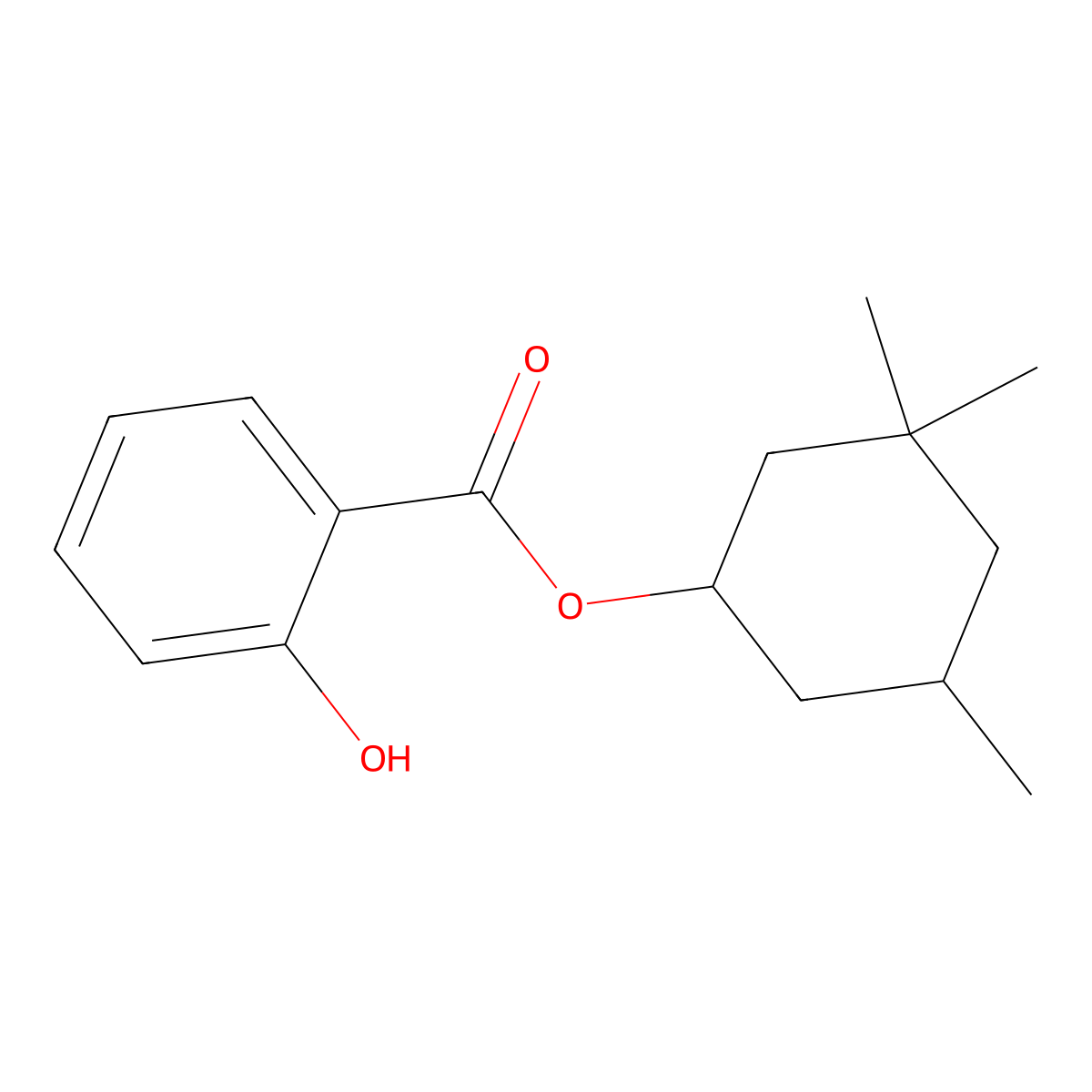 Homosalate molecular structure, CAS 118-56-9