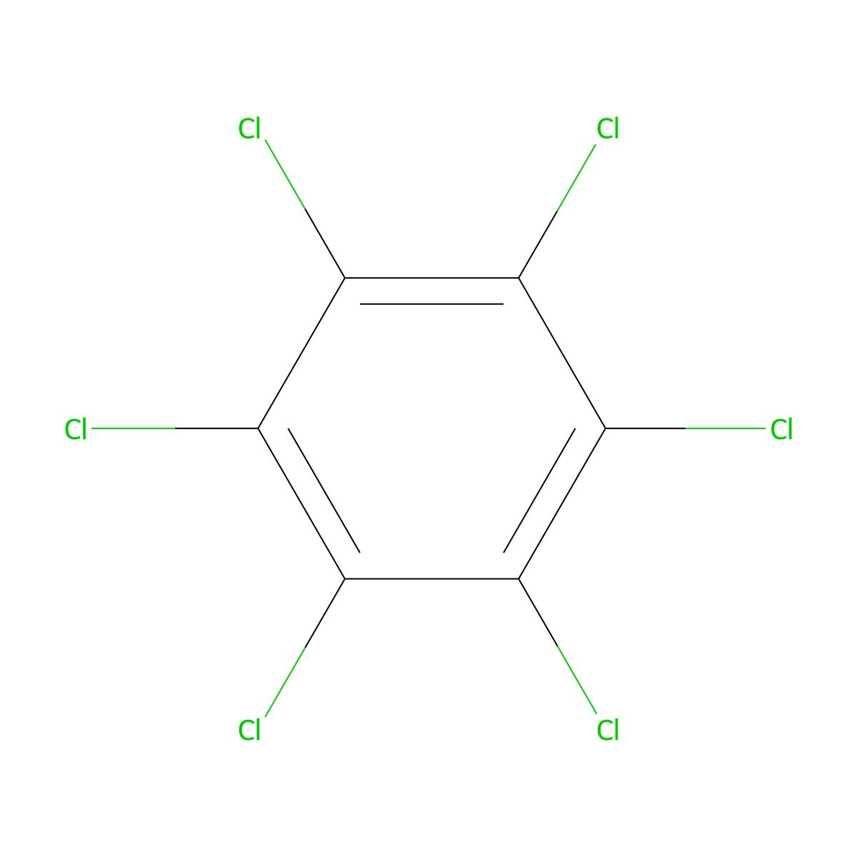 Hexachlorobenzene molecular structure, CAS 118-74-1