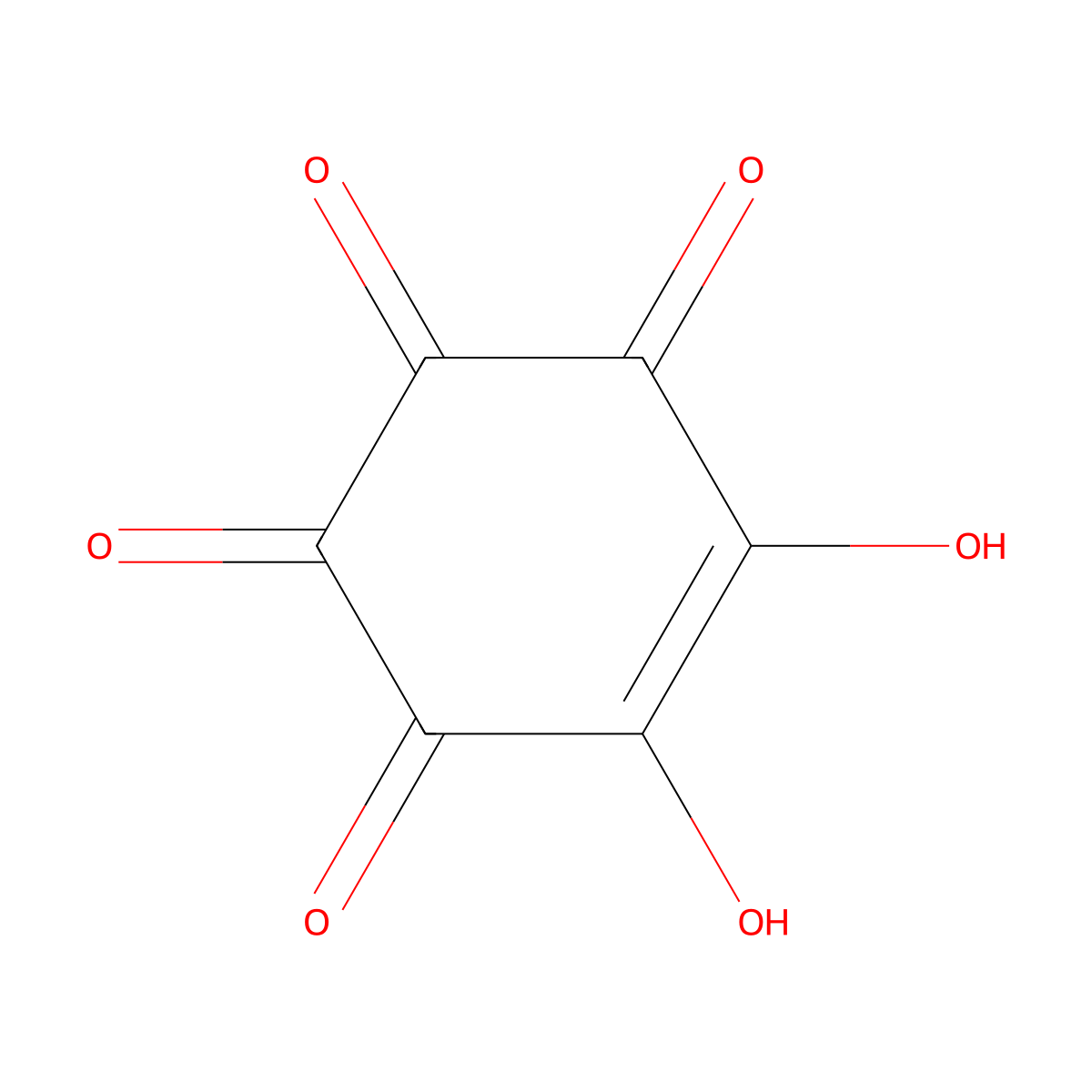 Rhodizonic acid molecular structure, CAS 118-76-3