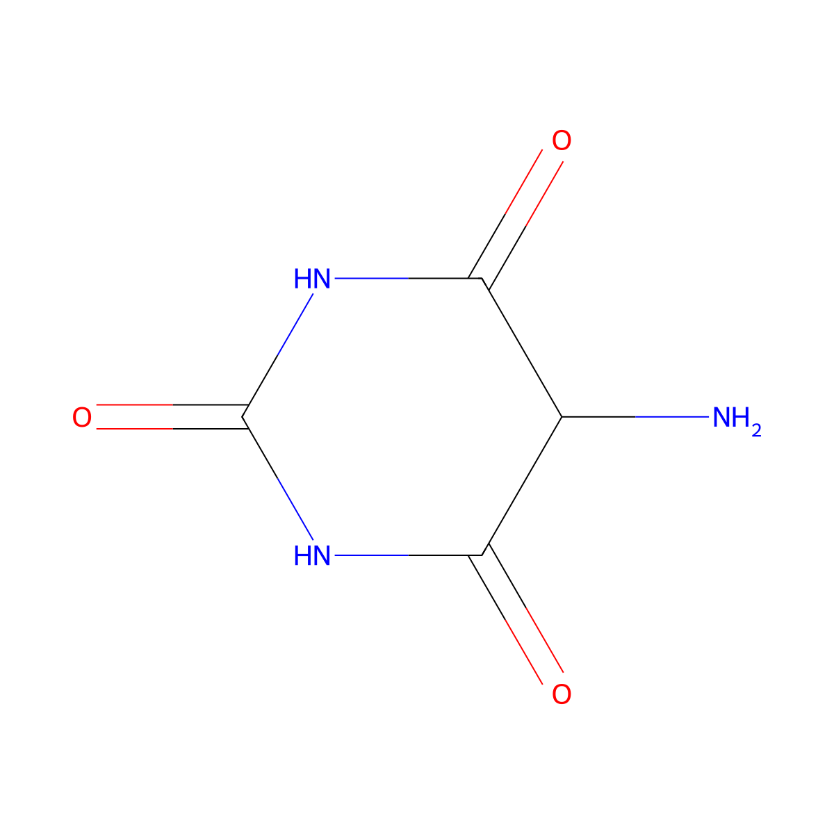Uramil molecular structure, CAS 118-78-5