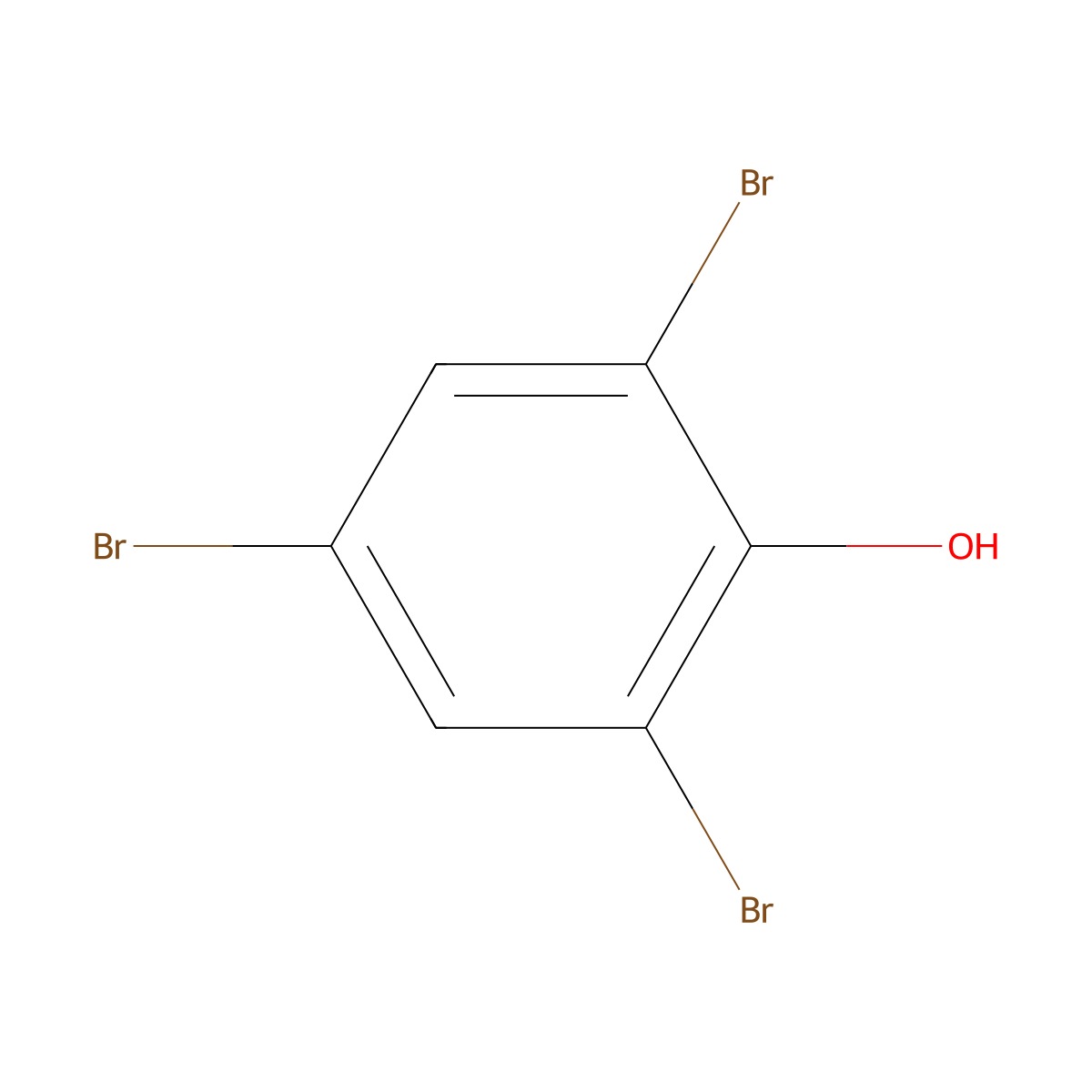 2,4,6-Tribromophenol molecular structure, CAS 118-79-6