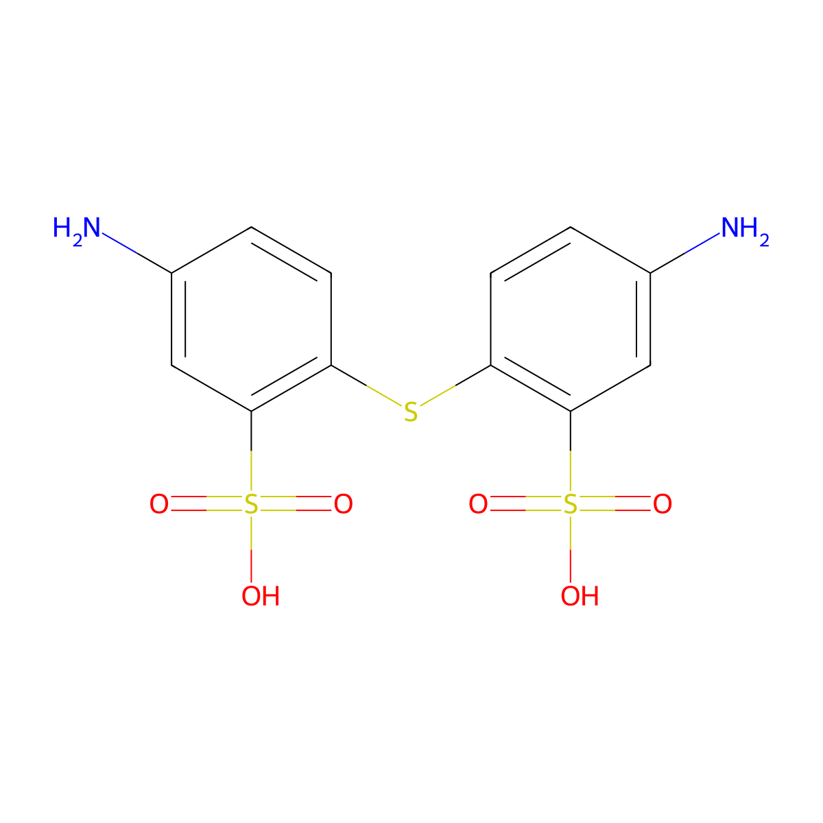 Benzenesulfonic acid, 2,2'-thiobis(5-amino- molecular structure, CAS 118-86-5
