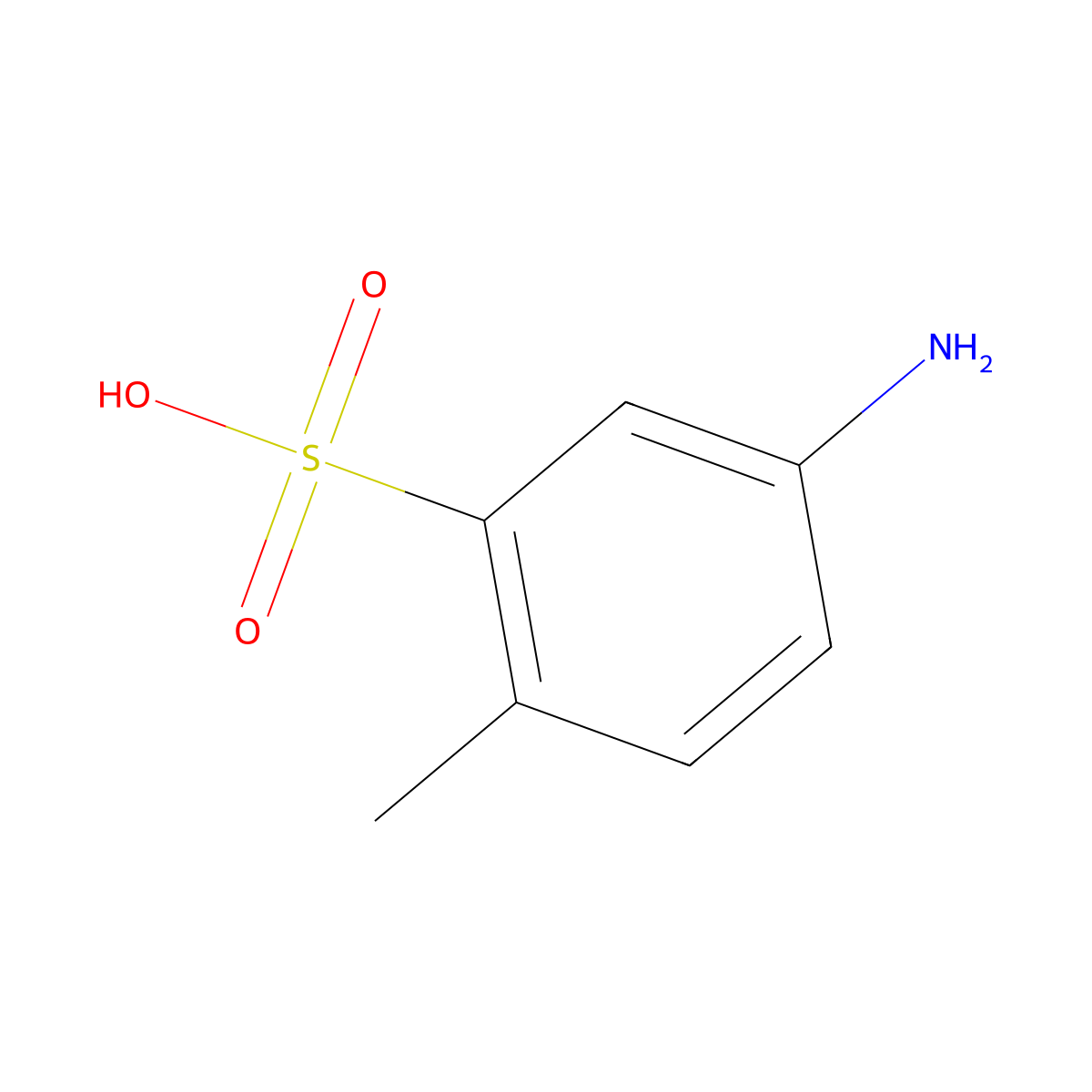 5-Amino-2-methylbenzenesulfonic acid molecular structure, CAS 118-88-7