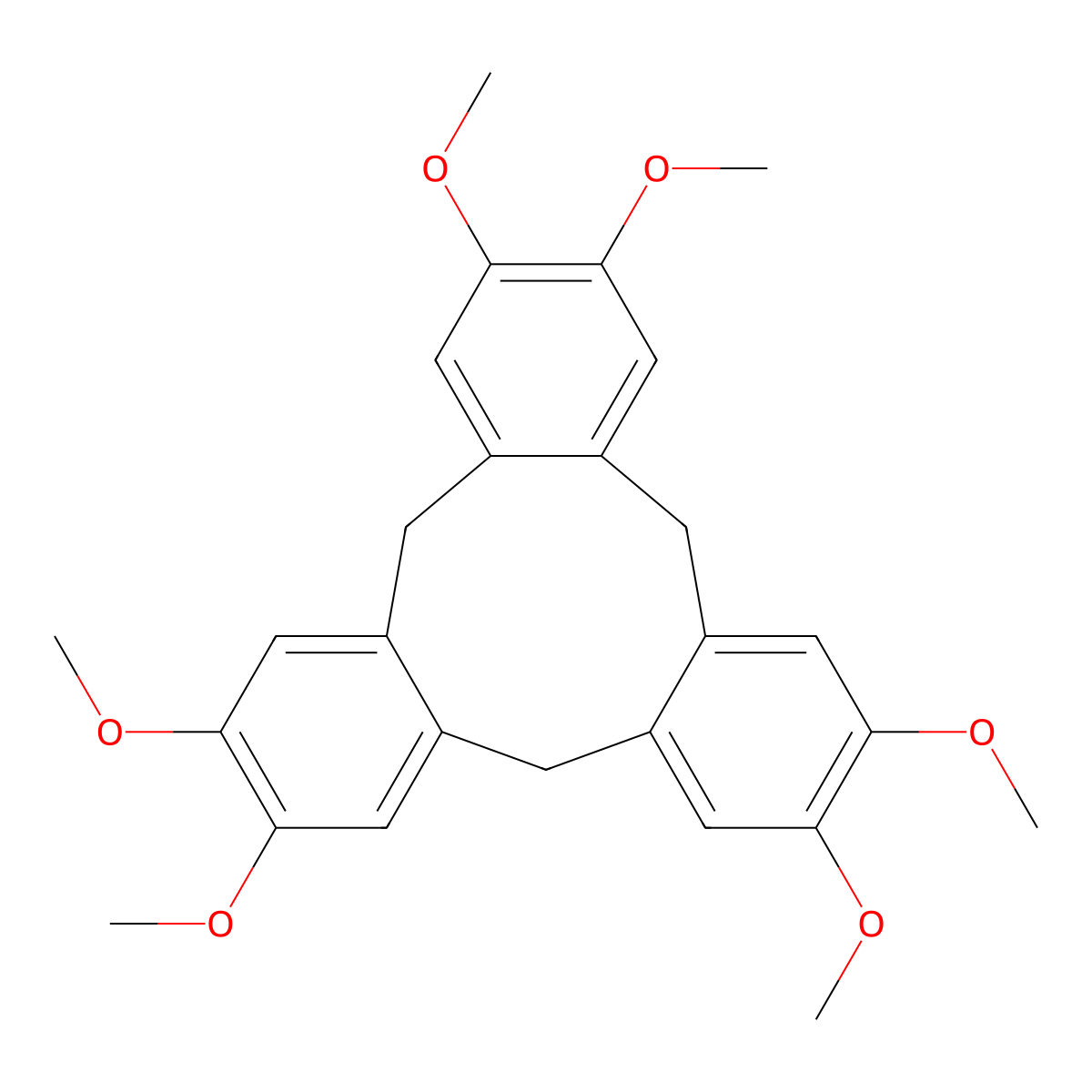 Cyclotriveratrylene molecular structure, CAS 1180-60-5
