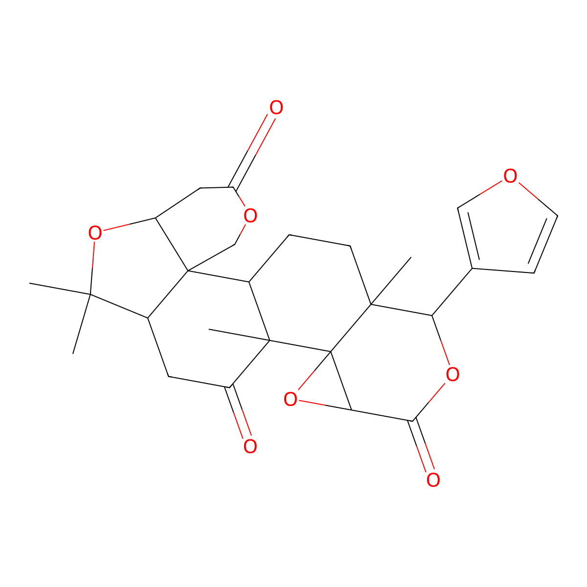 Limonin molecular structure, CAS 1180-71-8