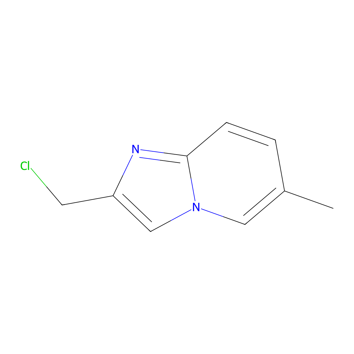 2-(Chloromethyl)-6-methylimidazo[1,2-a]pyridine molecular structure, CAS 118000-40-1