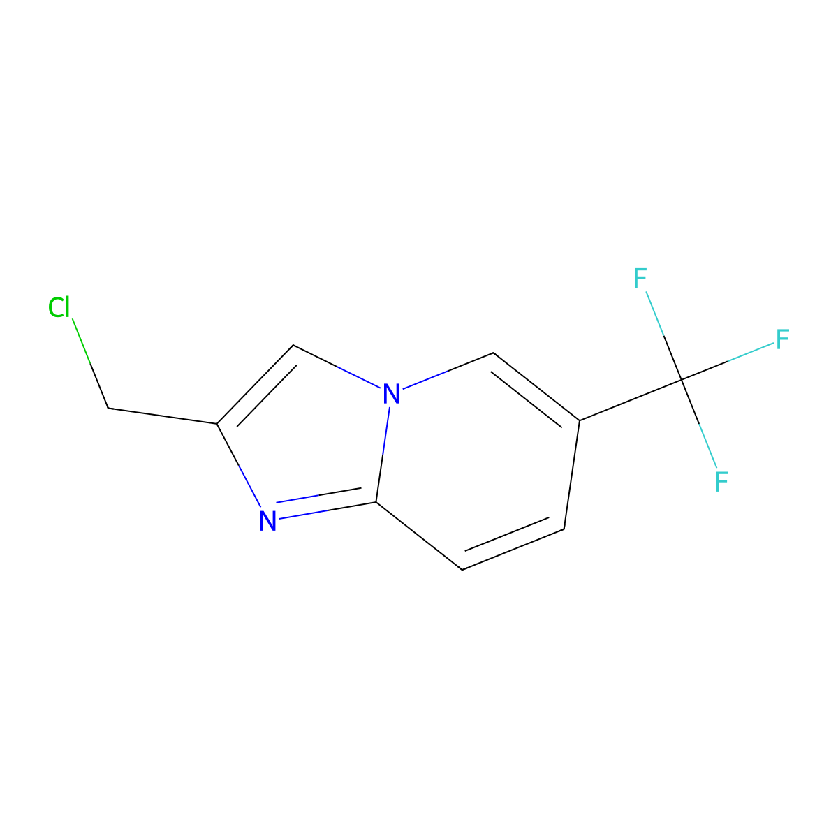 2-(Chloromethyl)-6-(trifluoromethyl)imidazo[1,2-a]pyridine molecular structure, CAS 118000-42-3