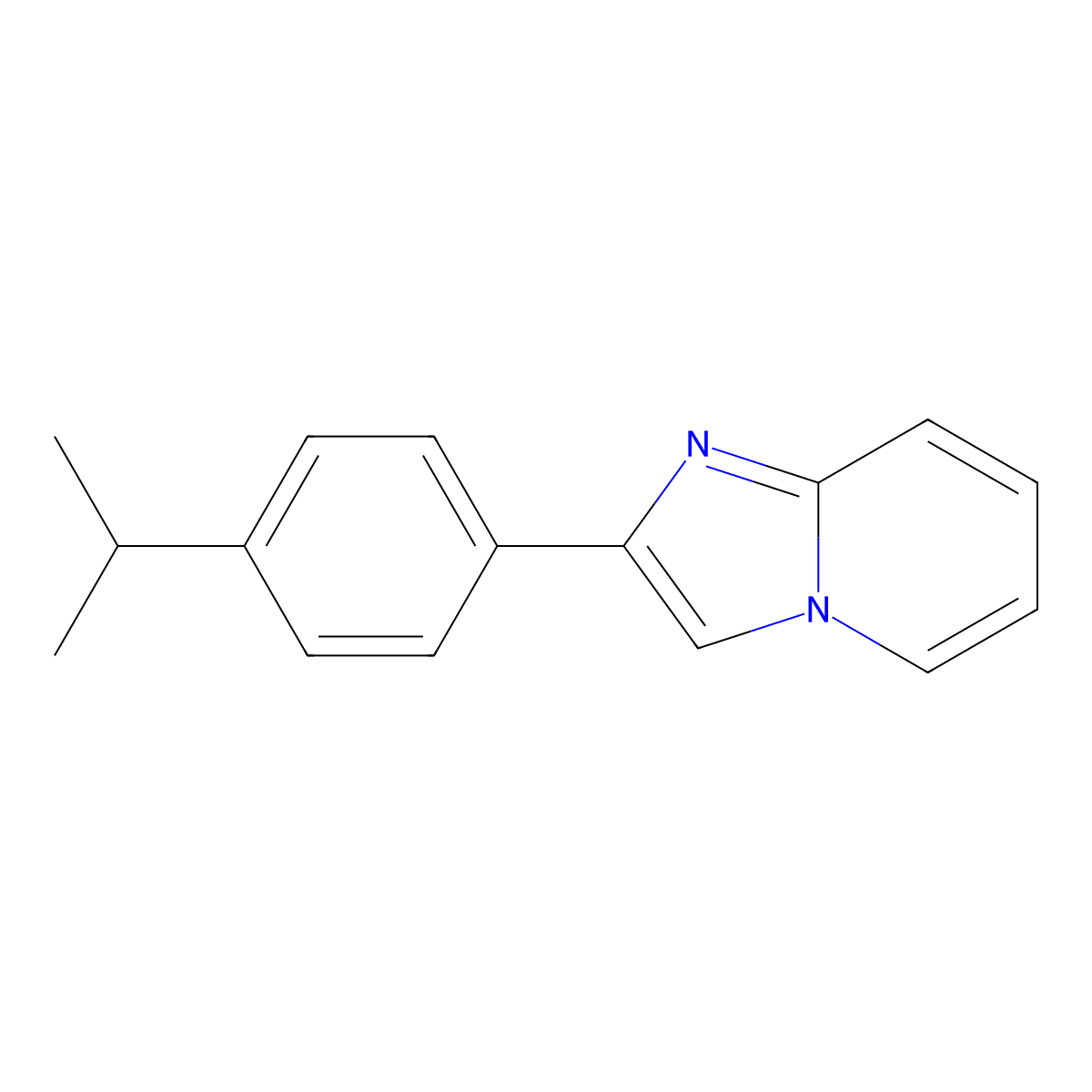 2-[4-(Propan-2-yl)phenyl]imidazo[1,2-a]pyridine molecular structure, CAS 118000-47-8