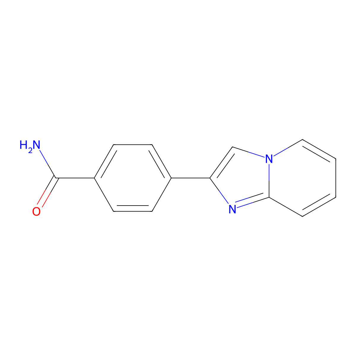 4-Imidazo[1,2-a]pyridin-2-ylbenzamide molecular structure, CAS 118000-49-0