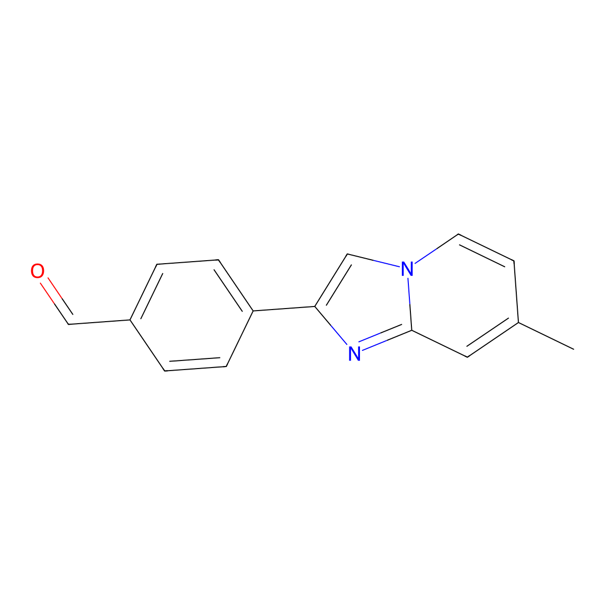 4-(7-Methylimidazo[1,2-a]pyridin-2-yl)benzaldehyde molecular structure, CAS 118000-55-8