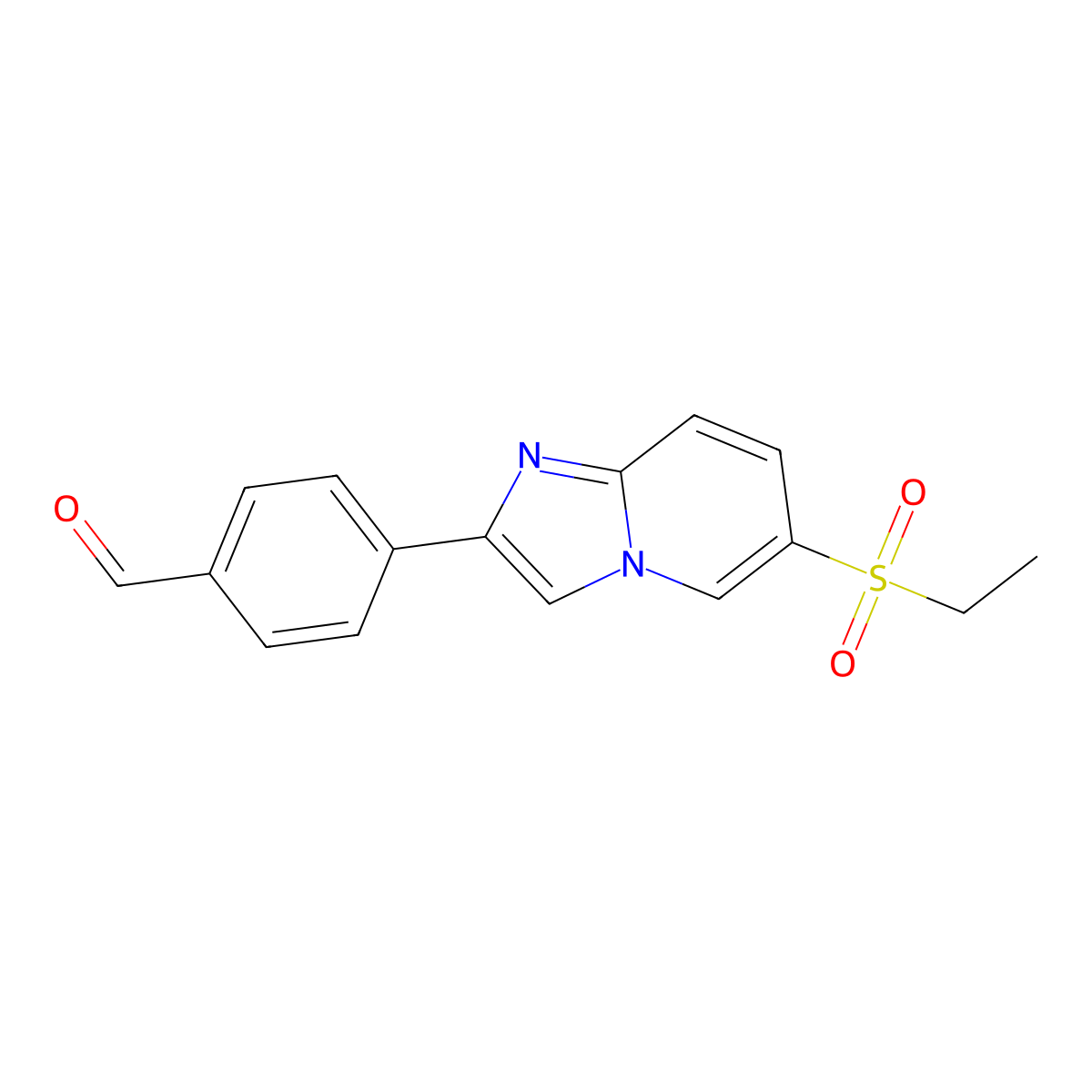 4-[6-(Ethylsulfonyl)imidazo[1,2-a]pyridin-2-yl]benzaldehyde molecular structure, CAS 118001-52-8