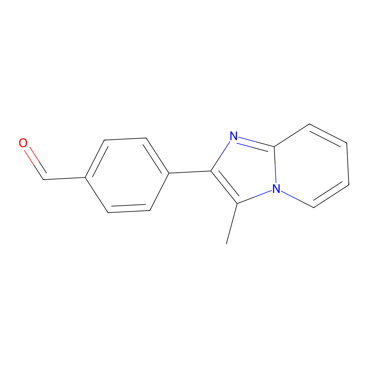 4-(3-Methylimidazo[1,2-a]pyridin-2-yl)benzaldehyde molecular structure, CAS 118001-60-8