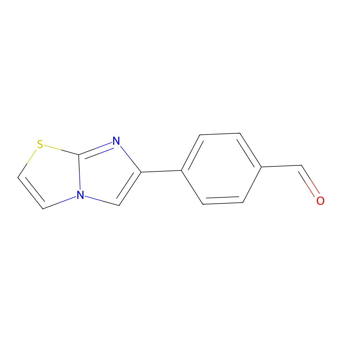 4-Imidazo[2,1-b]thiazol-6-ylbenzaldehyde molecular structure, CAS 118001-68-6