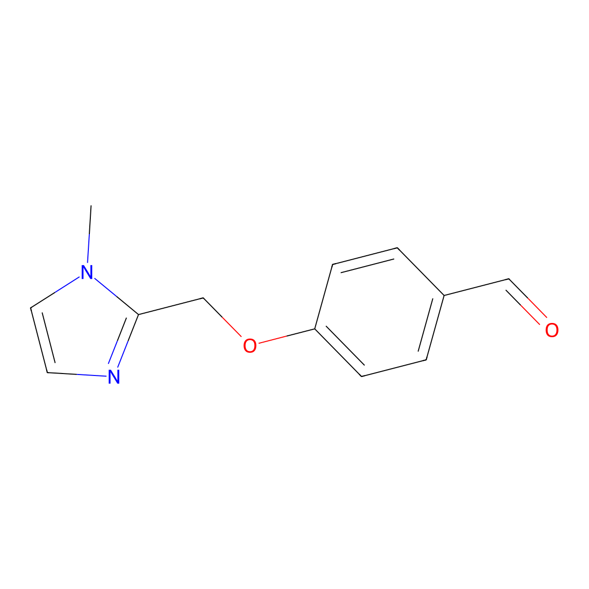 4-[(1-methyl-1H-imidazol-2-yl)methoxy]benzaldehyde molecular structure, CAS 118001-71-1