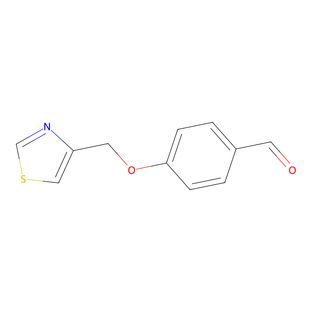 4-(1,3-Thiazol-4-ylmethoxy)benzaldehyde molecular structure, CAS 118001-74-4