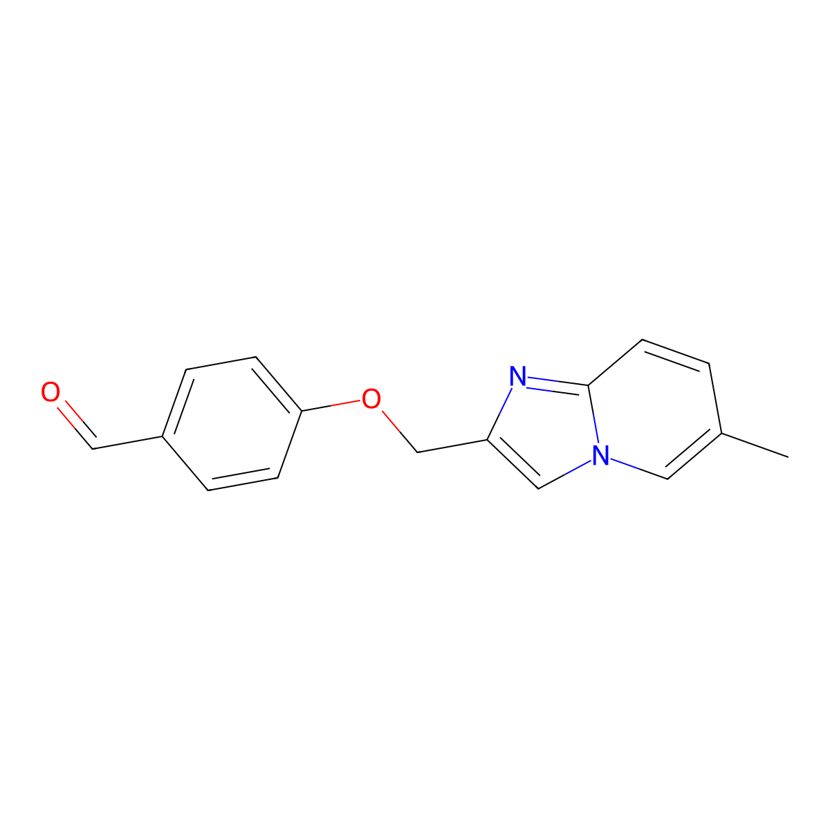 4-[(6-Methylimidazo[1,2-a]pyridin-2-yl)methoxy]benzaldehyde molecular structure, CAS 118001-78-8