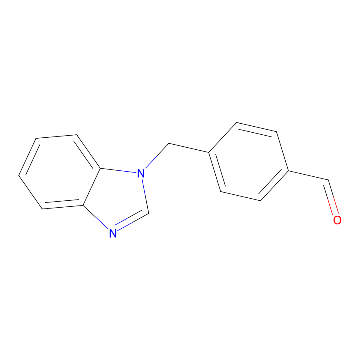 4-(1H-benzimidazol-1-ylmethyl)benzaldehyde molecular structure, CAS 118001-88-0