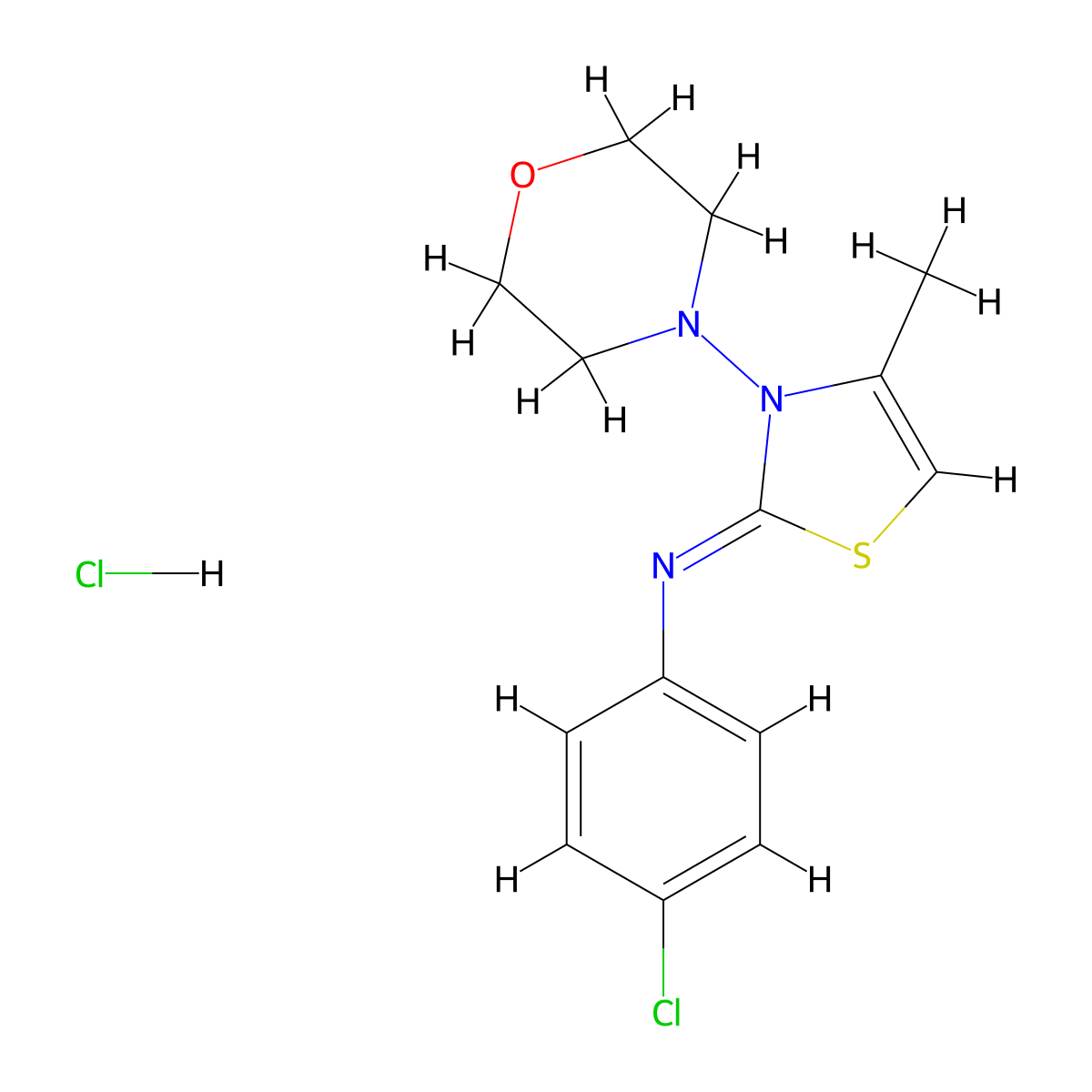 (Z)-4-chloro-N-(4-methyl-3-morpholinothiazol-2(3H)-ylidene)aniline hydrochloride molecular structure, CAS 1180031-34-8