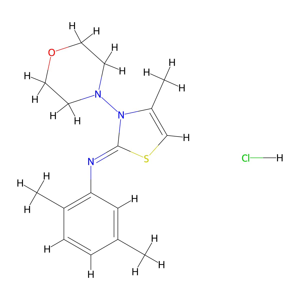 (Z)-2,5-dimethyl-N-(4-methyl-3-morpholinothiazol-2(3H)-ylidene)aniline hydrochloride molecular structure, CAS 1180038-80-5