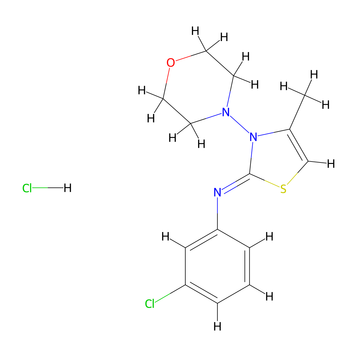 (Z)-3-chloro-N-(4-methyl-3-morpholinothiazol-2(3H)-ylidene)aniline hydrochloride molecular structure, CAS 1180039-45-5