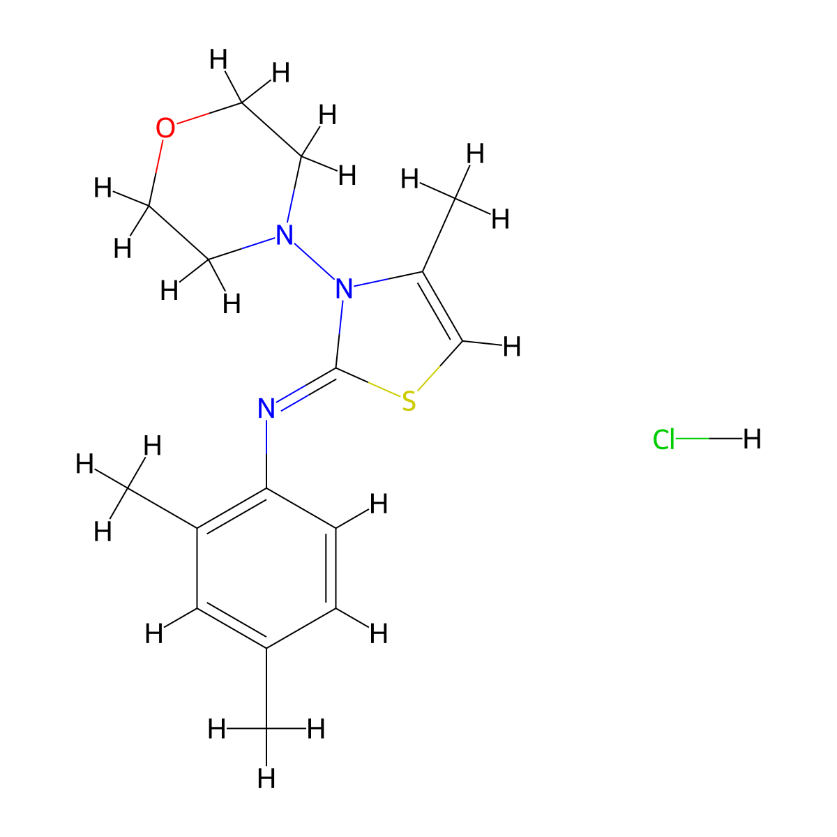 (Z)-2,4-dimethyl-N-(4-methyl-3-morpholinothiazol-2(3H)-ylidene)aniline hydrochloride molecular structure, CAS 1180039-80-8
