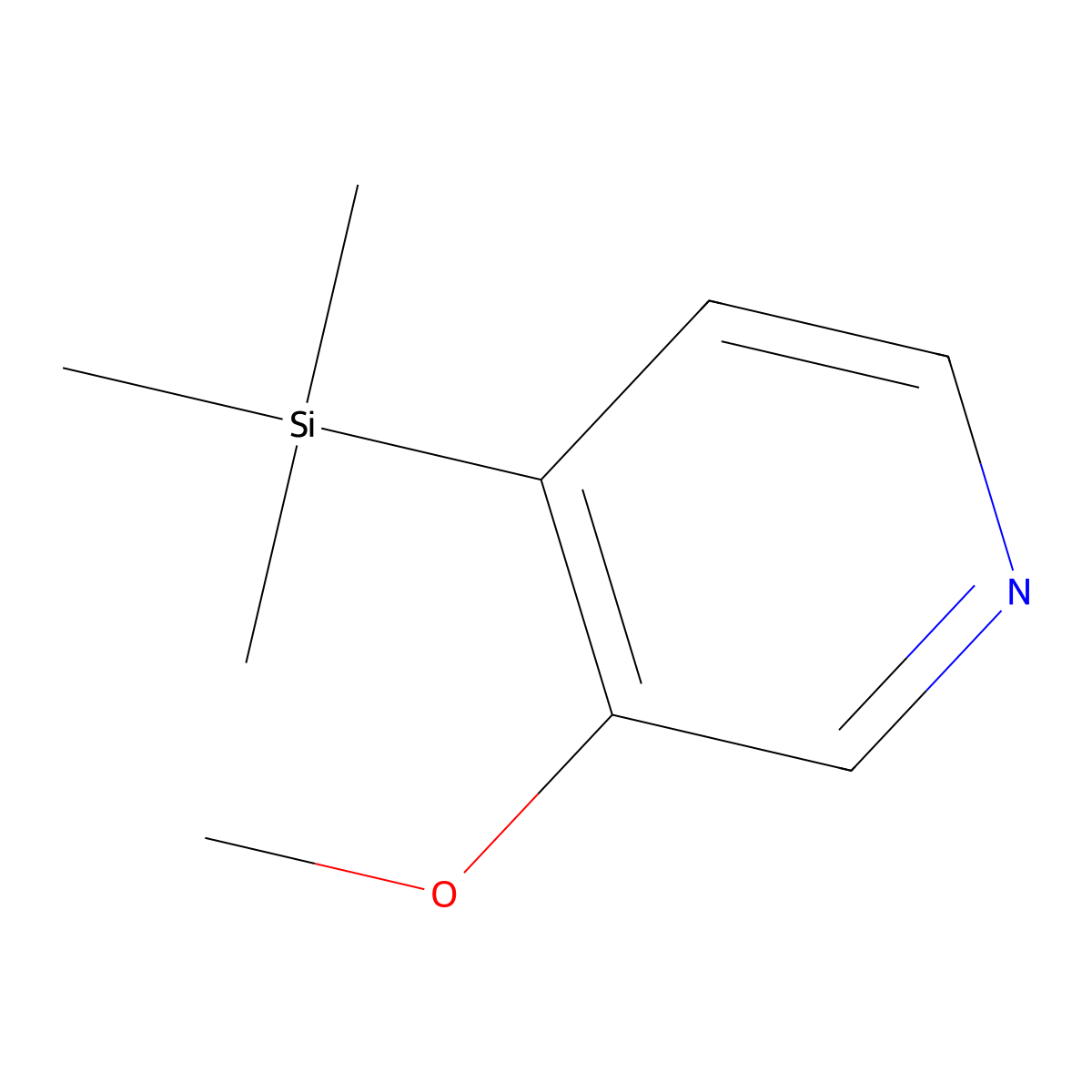 3-Methoxy-4-trimethylsilylpyridine molecular structure, CAS 118005-98-4