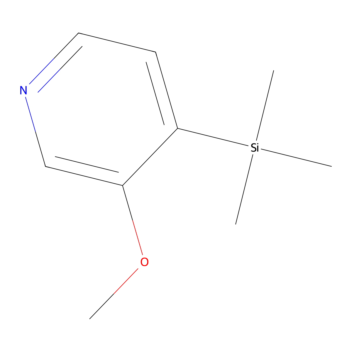 3-Methoxy-4-trimethylsilylpyridine molecular structure, CAS 118005-98-4