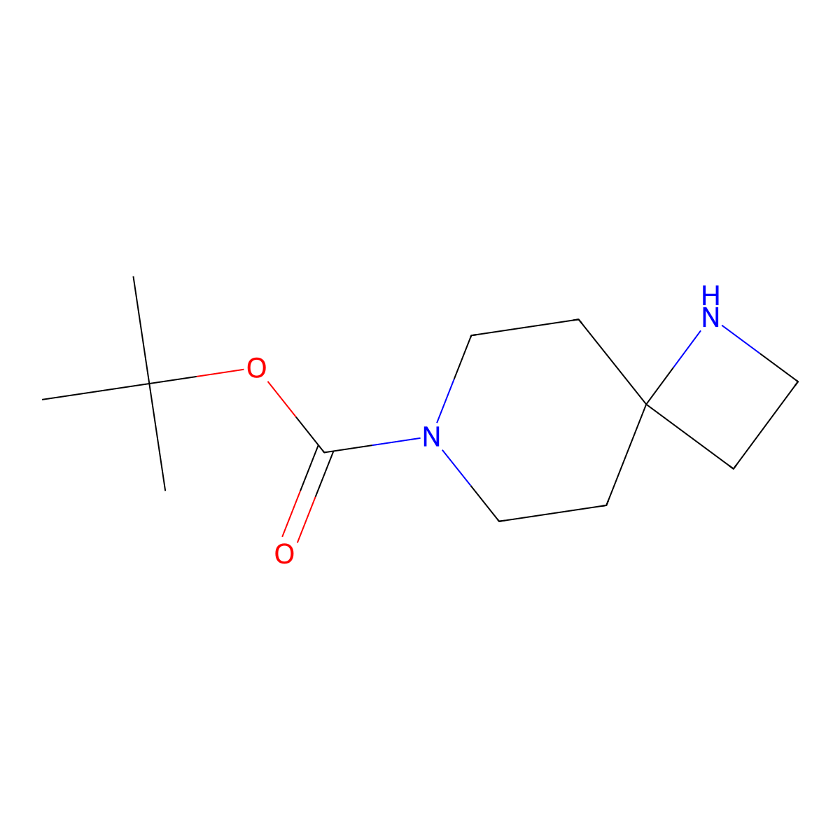 tert-Butyl 1,7-diazaspiro[3.5]nonane-7-carboxylate molecular structure, CAS 1180112-41-7