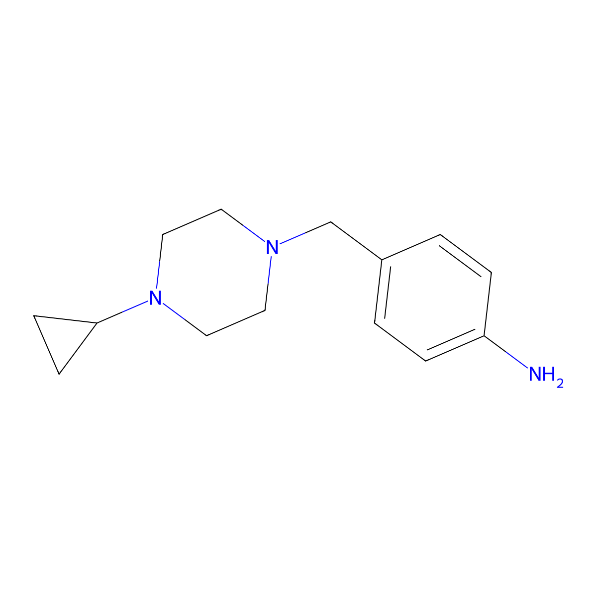 4-[(4-Cyclopropylpiperazin-1-yl)methyl]aniline molecular structure, CAS 1180132-11-9