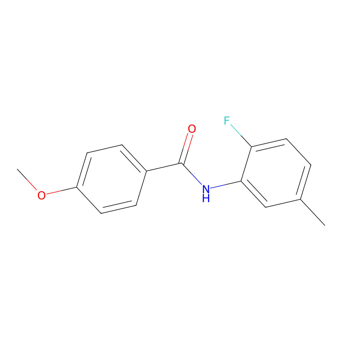 N-(2-fluoro-5-methylphenyl)-4-methoxybenzamide molecular structure, CAS 1180181-28-5