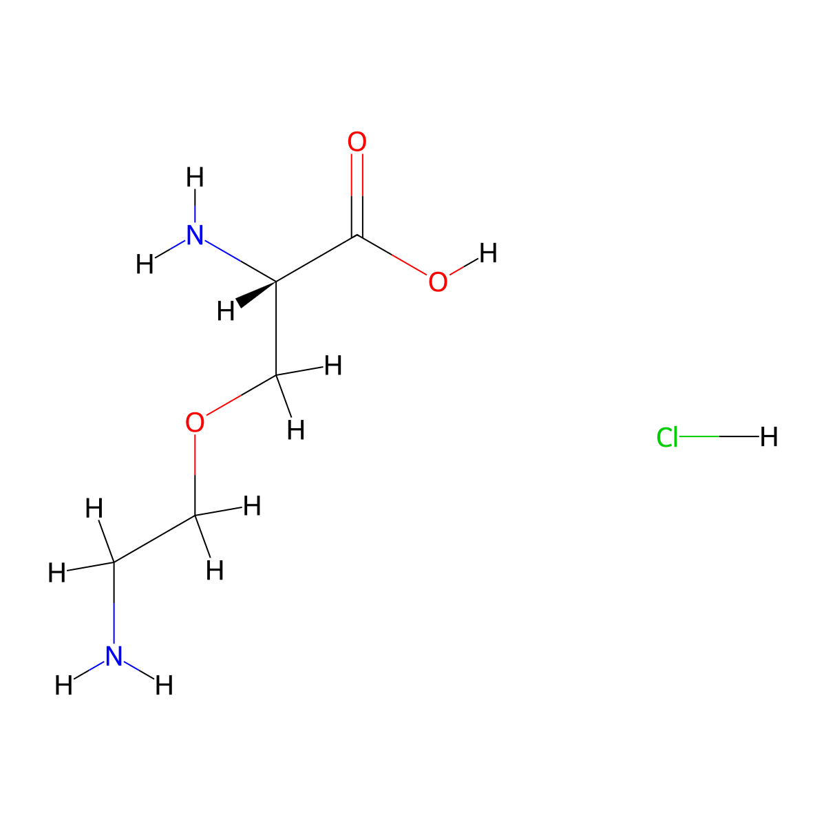 (S)-(+)-2-Amino-3-(2-aminoethoxy)propanoic acid monohydrochloride molecular structure, CAS 118021-35-5